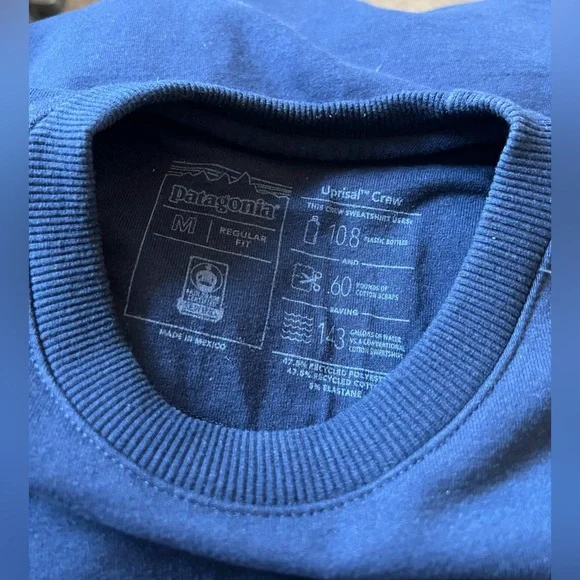 Patagonia Crewneck Navy Blue Size M - Picture 5 of 6